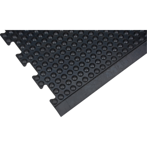 Tapis antifatigue en d&ocirc;me, &agrave; bulles, 3' x 4' x 1/2", Noir, Caoutchouc Moffatt Supply & Specialties
