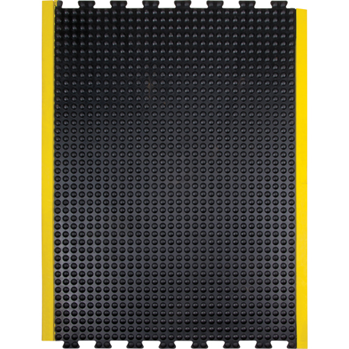 Anti-Fatigue Dome Matting, Bubbled, 3' x 4' x 1/2", Black, Rubber Moffatt Supply & Specialties