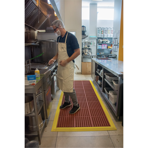 Tapis modulaire antifatigue, Nid d'abeilles, 3' x 3' x 1/2", Brun, Nitrile/Caoutchouc Moffatt Supply & Specialties