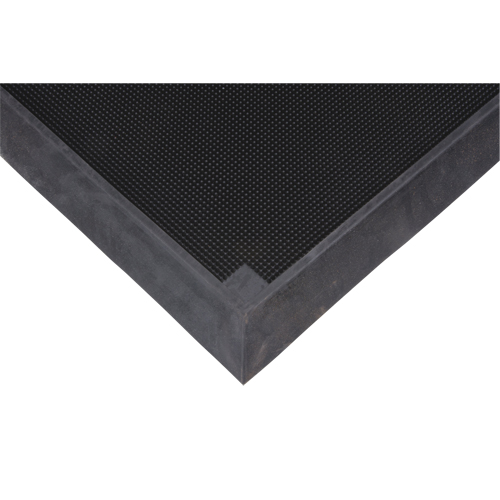 Tapis pour l'assainissement des chaussures, Caoutchouc, 2-2/3' la x 3-1/4' lo x 2-1/2" &eacute;pais, Noir Moffatt Supply & Specialties