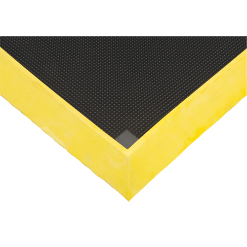 Foot Sanitizing Matting, Rubber, 2-2/3' W x 3-1/4' L x 2-1/2" Thick, Yellow Moffatt Supply & Specialties