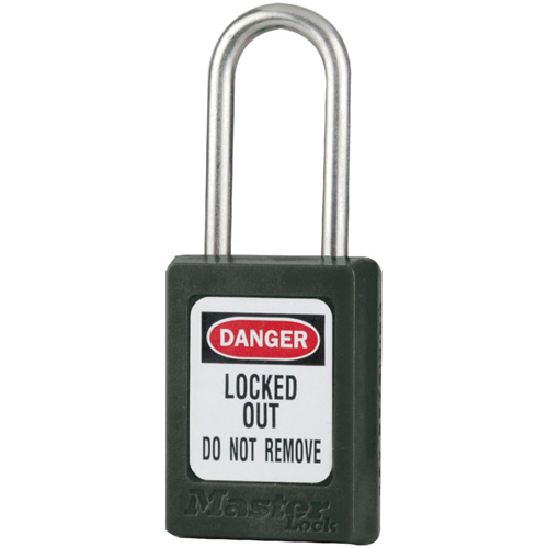 Cadenas de s&eacute;curit&eacute; S31 Zenex, Noir, Cl&eacute;s identiques, Thermoplastique, Largeur de 1-3/8" Moffatt Supply & Specialties