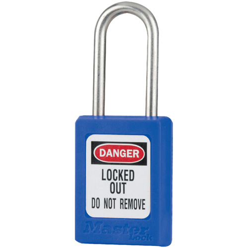 Cadenas de s&eacute;curit&eacute; S31 Zenex, Bleu, Cl&eacute;s identiques, Thermoplastique, Largeur de 1-3/8" Moffatt Supply & Specialties