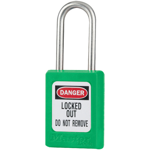 Cadenas de s&eacute;curit&eacute; S31 Zenex, Vert, Cl&eacute;s identiques, Thermoplastique, Largeur de 1-3/8" Moffatt Supply & Specialties