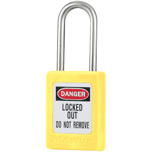Cadenas de s&eacute;curit&eacute; S31 Zenex, Jaune, Cl&eacute;s identiques, Thermoplastique, Largeur de 1-3/8" Moffatt Supply & Specialties