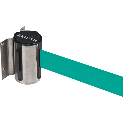 Barri&egrave;re &agrave; fixation murale, Acier, Fixation par vis, 7', Ruban Vert Moffatt Supply & Specialties