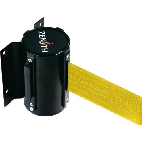 Wall Mount Barrier, Steel, Screw Mount, 12', Yellow Tape Moffatt Supply & Specialties