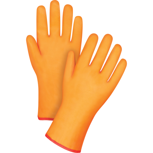 Winter-Lined Chemical-Resistant Gloves, Size Large/9, 12" L, PVC, Foam Fleece Inner Lining, Winter Weight Moffatt Supply & Specialties