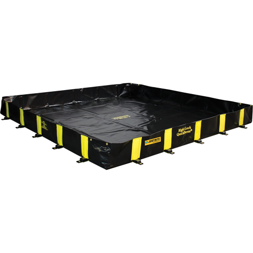 Rigid-Lock QuickBerm&reg;, 475 US gal. Capacity, 8' W x 8' L x 12" H, Stake Wall Moffatt Supply & Specialties