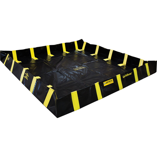 Bermes de confinement avec supports int&eacute;rieurs de parois QuickBerm , Capacit&eacute; 1910 gal. US, 16' la x 16' lo x 12" h, Support &agrave; encliqueter Moffatt Supply & Specialties
