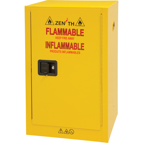Flammable Storage Cabinet, 12 gal., 1 Door, 23" W x 35" H x 18" D Moffatt Supply & Specialties