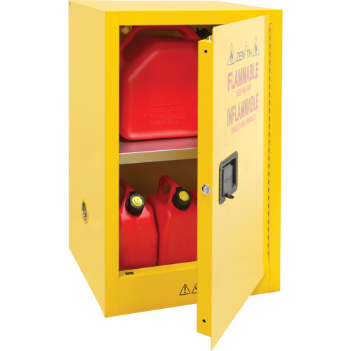Flammable Storage Cabinet, 12 gal., 1 Door, 23" W x 35" H x 18" D Moffatt Supply & Specialties
