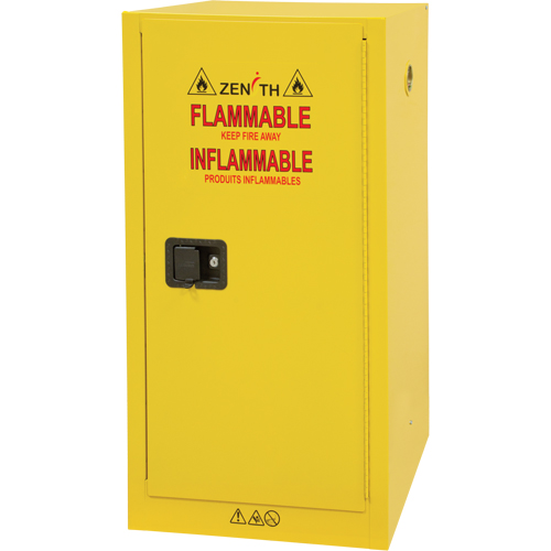 Flammable Storage Cabinet, 16 gal., 1 Door, 23" W x 44" H x 18" D Moffatt Supply & Specialties