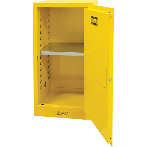 Flammable Storage Cabinet, 16 gal., 1 Door, 23" W x 44" H x 18" D Moffatt Supply & Specialties