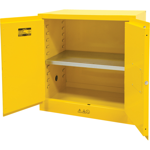 Flammable Storage Cabinet, 22 gal., 2 Door, 35" W x 35" H x 22" D Moffatt Supply & Specialties