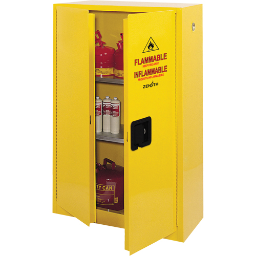 Armoire pour produits inflammables, 45 gal., 2 Porte(s), 43" La x 65" h x 18" p Moffatt Supply & Specialties