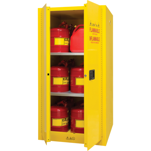 Armoire pour produits inflammables, 60 gal., 2 Porte(s), 34" La x 65" h x 34" p Moffatt Supply & Specialties
