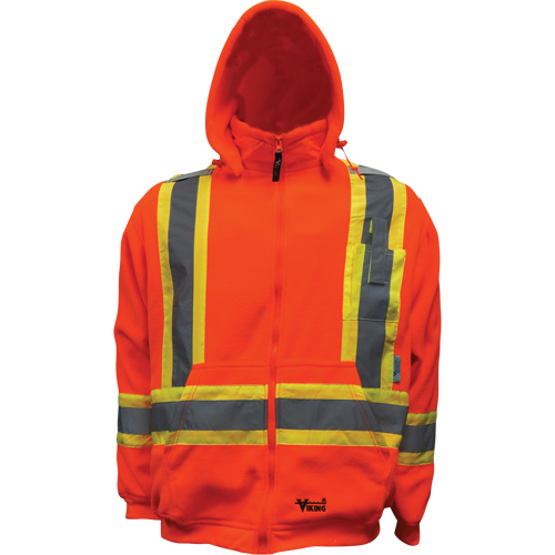 Safety Fleece Hoodie, Fleece/Polyester, Small, Orange Moffatt Supply & Specialties