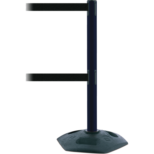 Dual Line Heavy Duty Post, Plastic, 38" H, Black Tape, 7.5' Tape Length Moffatt Supply & Specialties