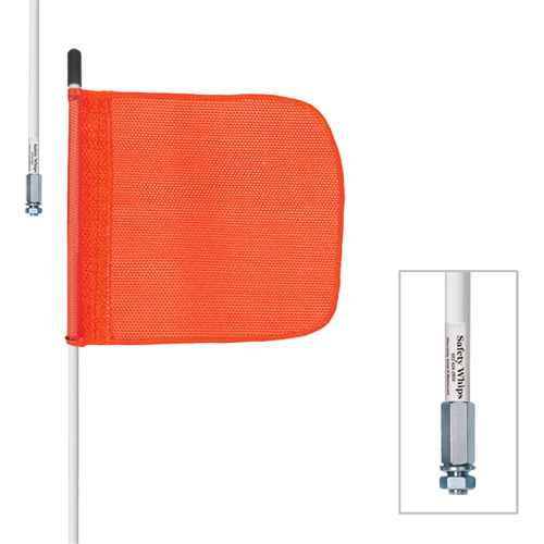 Safety Whip&reg; Heavy-Duty Whips, Threaded Mount, 5' High, Orange Moffatt Supply & Specialties