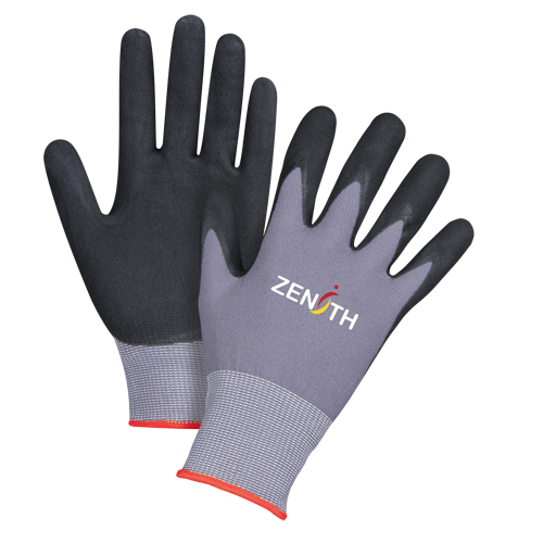 ZX-1 Premium Touchscreen Compatible Gloves, 6/X-Small, Foam Nitrile Coating, 15 Gauge, Nylon Shell Moffatt Supply & Specialties