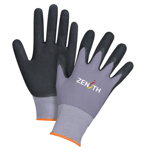 ZX-1 Premium Touchscreen Compatible Gloves, 7/Small, Nitrile/Foam Nitrile Coating, 15 Gauge, Nylon Shell Moffatt Supply & Specialties