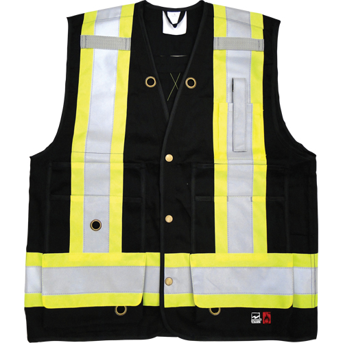 Veste de s&eacute;curit&eacute; ignifug&eacute;e pour arpenteur, Noir, Petit, Coton Moffatt Supply & Specialties