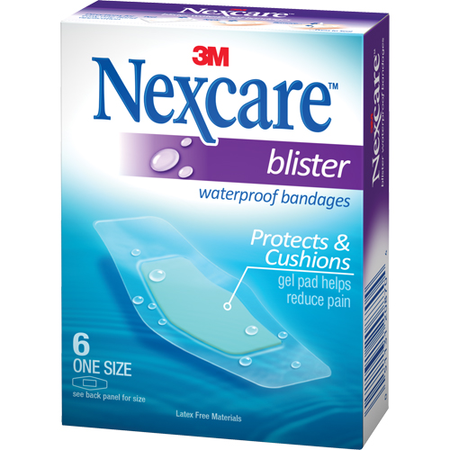 Pansements pour les cloques &agrave; l'&eacute;preuve de l'eau Nexcare, Rectangulaire/carr&eacute;e, 2-1/4", Plastique, St&eacute;rile Moffatt Supply & Specialties