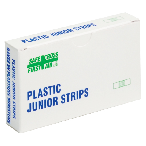 Junior Strips Bandages, Rectangular/Square, 1-1/2", Plastic, Non-Sterile Moffatt Supply & Specialties
