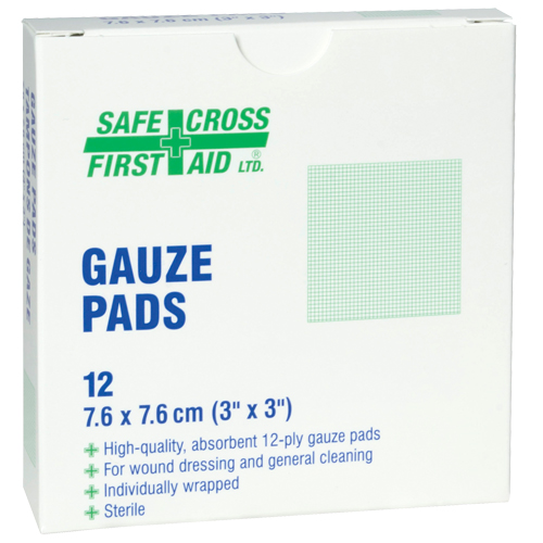 Gauze , Pad, 3" L x 3" W, Sterile, Medical Device Class 1 Moffatt Supply & Specialties