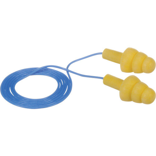 E-A-R Ultrafit Premolded Earplugs, Corded, Bulk - Polybag, 25 dB NRR, One-Size Moffatt Supply & Specialties
