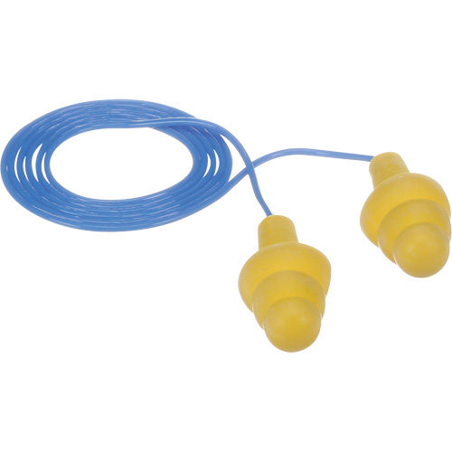 E-A-R Ultrafit Premolded Earplugs, Corded, Bulk - Polybag, 25 dB NRR, One-Size Moffatt Supply & Specialties