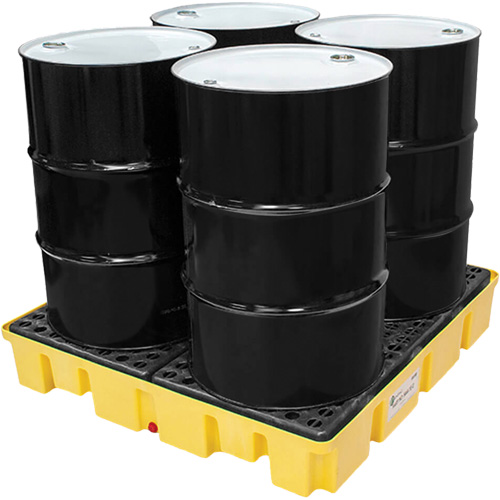 Poly-Slim-Line Spill Pallet without Drain, 66 US gal. Spill Capacity, 49" x 49" x 8.75" Moffatt Supply & Specialties