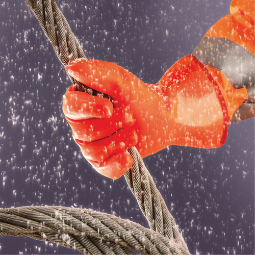 Polar Grip&reg; 23-700 Gloves, 9/Large, PVC Coating, Nylon Shell Moffatt Supply & Specialties