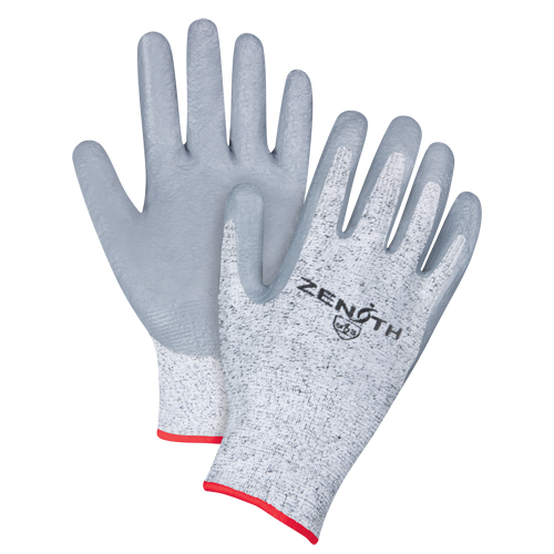 Gants &eacute;lastiques sans coutures r&eacute;sistants &agrave; la coupe, Taille Petit/7, Calibre 13, Rev&ecirc;tement Nitrile, Enveloppe en PEHP, ANSI/ISEA 105 niveau 2/EN 388 niveau 3 Moffatt Supply & Specialties
