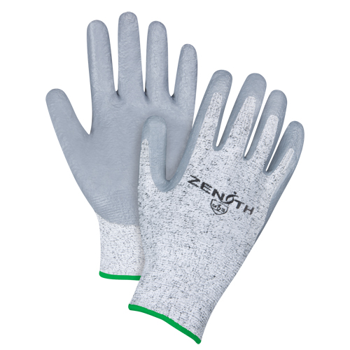 Gants &eacute;lastiques sans coutures r&eacute;sistants &agrave; la coupe, Taille Moyen/8, Calibre 13, Rev&ecirc;tement Nitrile, Enveloppe en PEHP, ANSI/ISEA 105 niveau 2/EN 388 niveau 3 Moffatt Supply & Specialties
