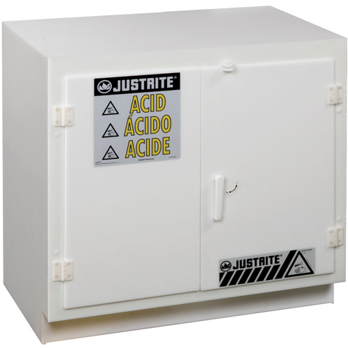 Armoires solides en poly&eacute;thyl&egrave;ne pour acides, 6 x 0,66043 gal., 36" x 35,75" x 21,75" Moffatt Supply & Specialties