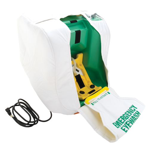 Heated Portable Eyewash Station, Gravity-Fed, 16 gal. Capacity, Meets ANSI Z358.1 Moffatt Supply & Specialties