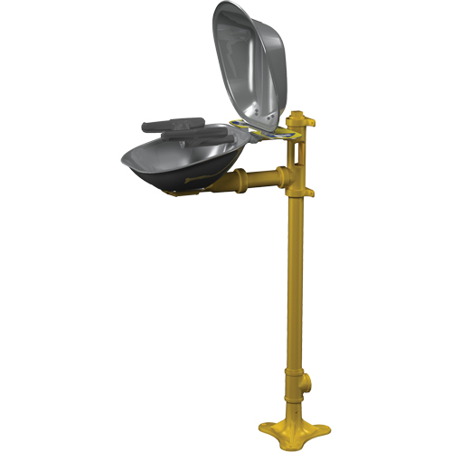 Postes de douche oculaire/faciale Halo, Installation Socle, Bol Acier inoxydable Moffatt Supply & Specialties