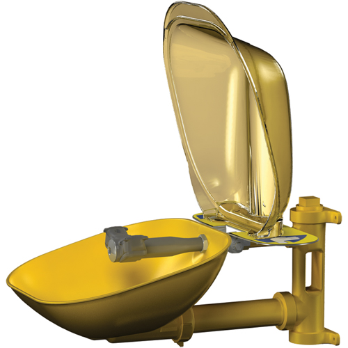 Halo Eyewash Stations, Wall-Mount Installation, Plastic Bowl Moffatt Supply & Specialties