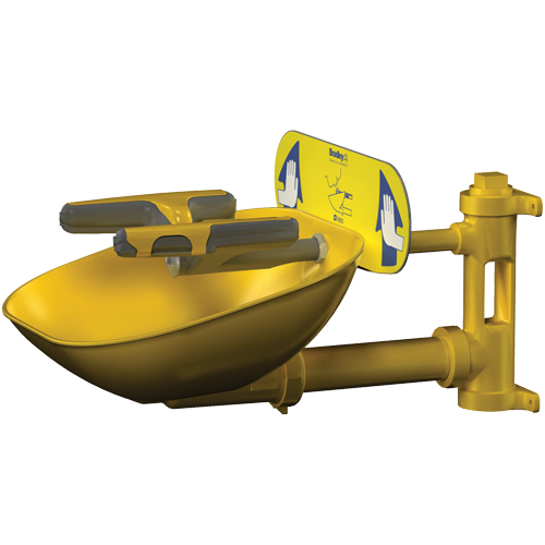 Halo Face/Eyewash Stations, Wall-Mount Installation, Plastic Bowl Moffatt Supply & Specialties