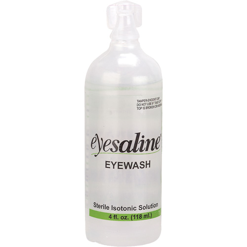 Saline Eyewash Bottles, Full Bottle, 4 oz. Moffatt Supply & Specialties