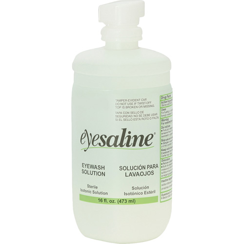 Saline Eyewash Bottles, Full Bottle, 16 oz. Moffatt Supply & Specialties