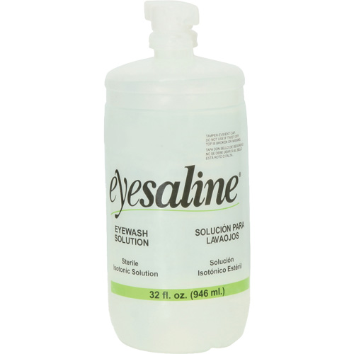 Saline Eyewash Bottles, Full Bottle, 32 oz. Moffatt Supply & Specialties