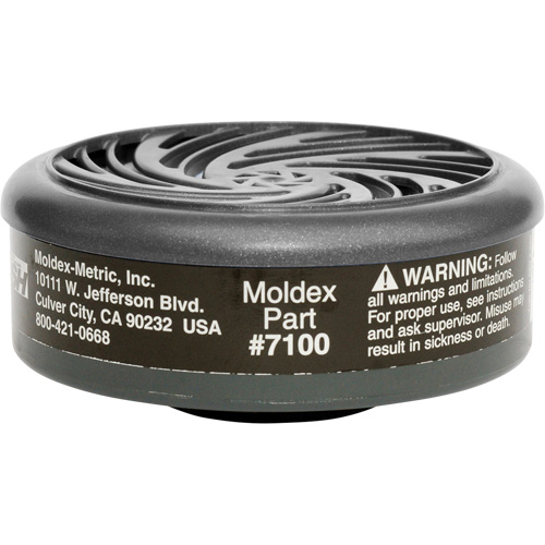 Filtres pour respirateur s&eacute;rie 7000/9000, Cartouche gaz/vapeur, Vapeur organique Moffatt Supply & Specialties