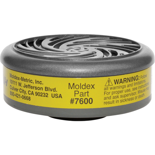 7000/9000 Series Respirator Filters, Gas/Vapour Cartridge, Multi Gas/Organic Vapour Moffatt Supply & Specialties