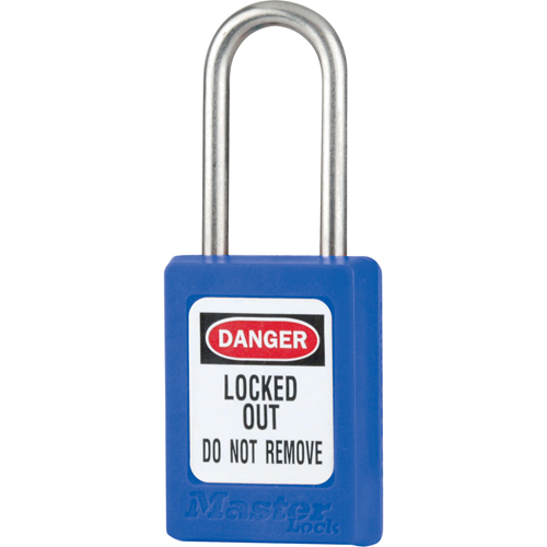 Cadenas de s&eacute;curit&eacute; S31 Zenex, Bleu, Cl&eacute;s diff&eacute;rentes, Thermoplastique, Largeur de 1-3/8" Moffatt Supply & Specialties