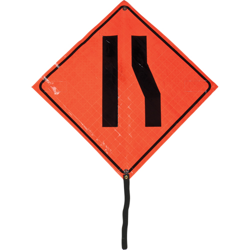 Narrow Road Rolled Sign, 24" x 24", Vinyl, Pictogram Moffatt Supply & Specialties