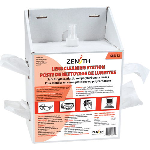 Poste de nettoyage jetables pour lentilles, Carton, 8" lo x 5" p x 12-1/2" h Moffatt Supply & Specialties