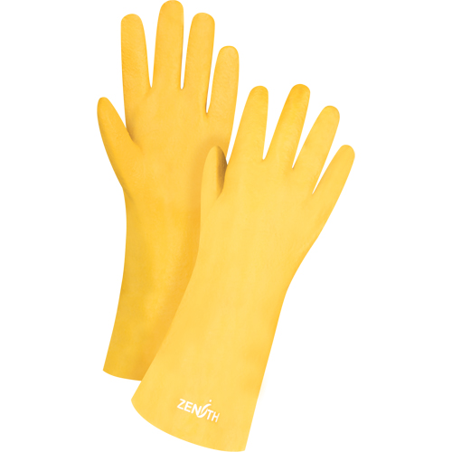 Rough-Finish Chemical-Resistant Gloves, Size 9, 14" L, PVC, Interlock Inner Lining, 47-mil Moffatt Supply & Specialties